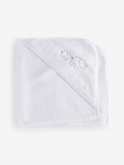 The White Company Baby Elephant Hooded White Towel - Image 4 of 4