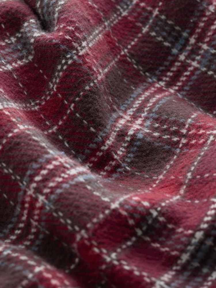 Seasalt Cornwall Red Mens Deckhand Checked Flannel 100% Cotton Dressing Gown - Image 5 of 5