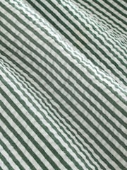 Green Textured Seersucker 100% Cotton Playsuit - Image 7 of 8