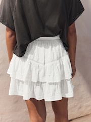 Cream Rara Style 100% Cotton Mini Skirt - Image 4 of 8