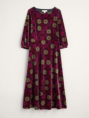 Seasalt Cornwall Pink Tall Oak Cottage Velvet Dress - Image 4 of 5