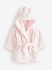 The White Company Pink Bear Baby 100% Cotton Robe - Image 1 of 1