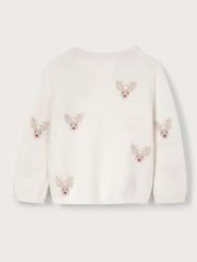 The White Company Wool Jingles White Jumper - Image 6 of 6