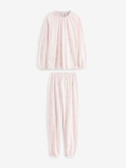 The White Company Relaxed Fit Pink Swanlake Ballerina 100% Organic Cotton Pyjamas - Image 1 of 3