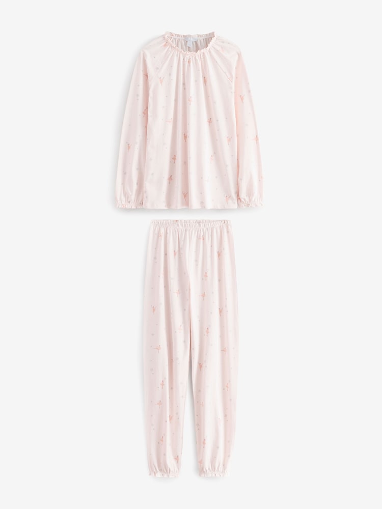 The White Company Relaxed Fit Pink Swanlake Ballerina 100% Organic Cotton Pyjamas - Image 1 of 3 The White Company Relaxed Fit Pink Swanlake Ballerina 100% Organic Cotton Pyjamas - Image 1 of 3