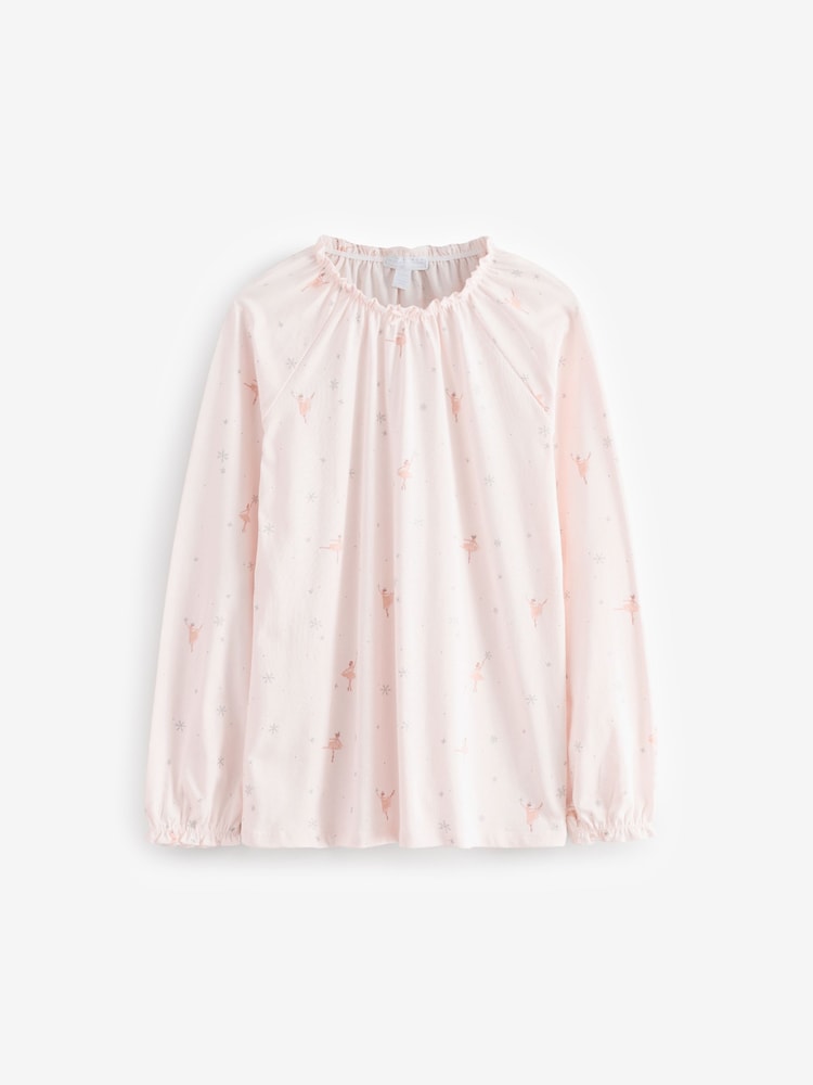 The White Company Relaxed Fit Pink Swanlake Ballerina 100% Organic Cotton Pyjamas - Image 2 of 3 The White Company Relaxed Fit Pink Swanlake Ballerina 100% Organic Cotton Pyjamas - Image 2 of 3
