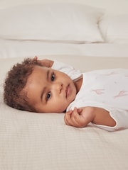 The White Company White Giraffe 100% Cotton Sleepsuit - Image 3 of 5