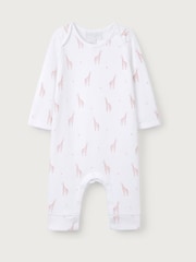 The White Company White Giraffe 100% Cotton Sleepsuit - Image 4 of 5