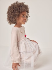 The White Company Pink Jingles Knit and Tulle Dress - Image 5 of 7