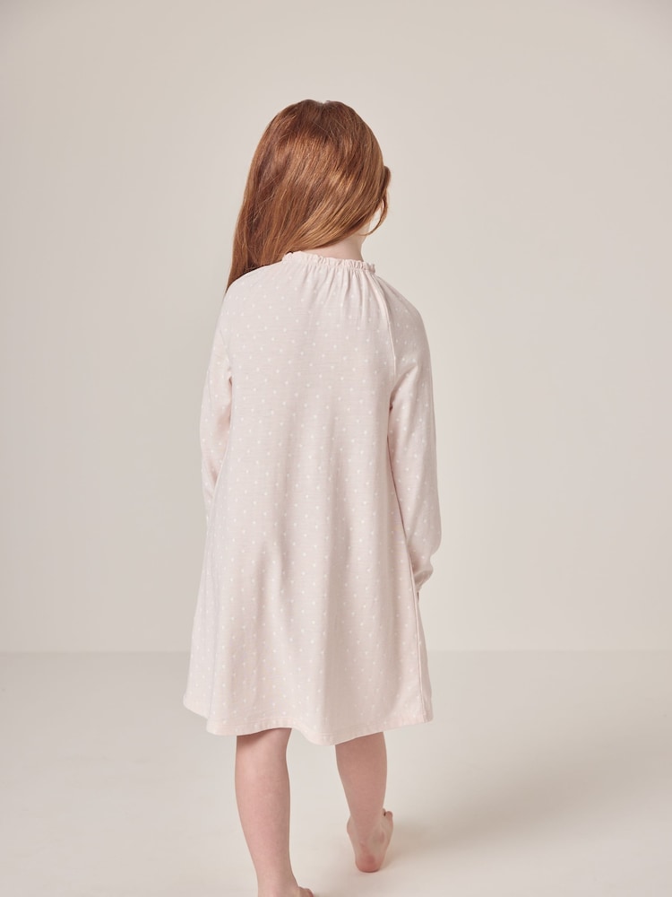 The White Company Pink Jingles Polka Dot Nightie - Image 2 of 6