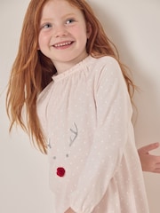 The White Company Pink Jingles Polka Dot Nightie - Image 3 of 6