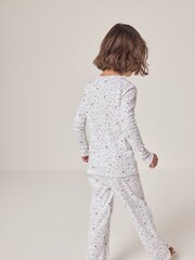 The White Company Robin and Holly Print 100% Cotton White Pyjamas - Image 2 of 7