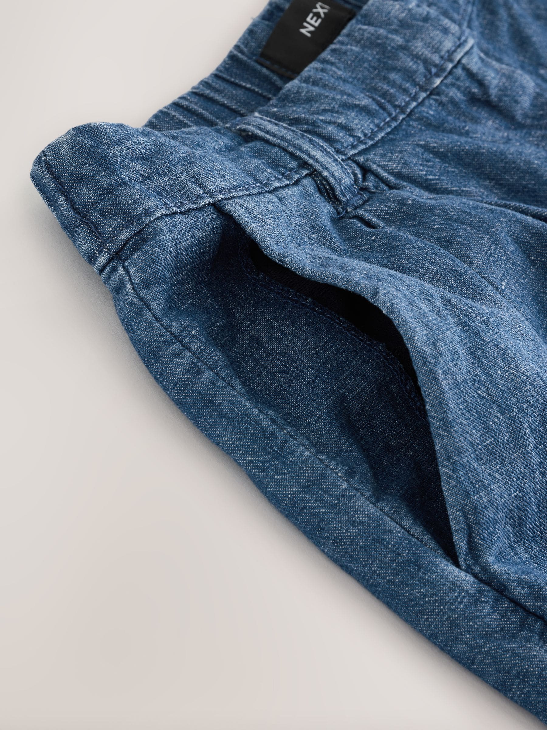 Buy Denim Dark Blue N. Premium Tailored Pintuck Shorts from