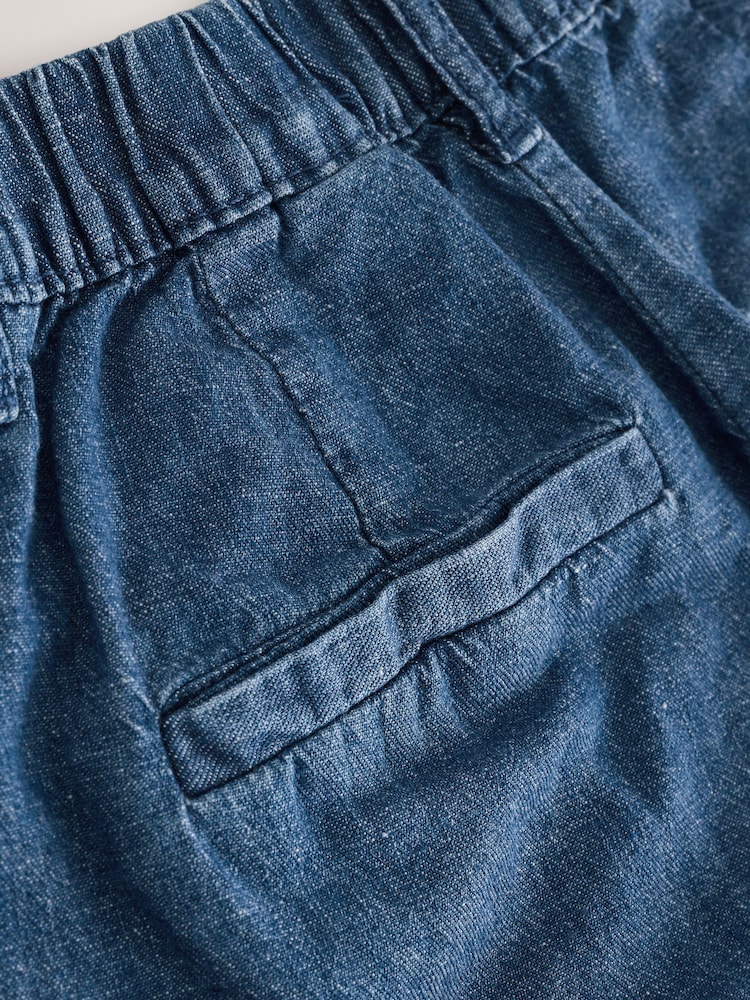 Denim Dark Blue N. Premium Tailored Pintuck Shorts - Image 6 of 6