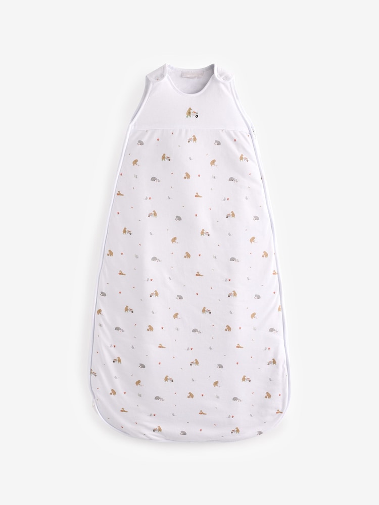 The White Company Woodland Embroidered  2.5Tog White Sleeping Bag - Image 1 of 1