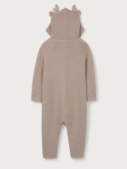 The White Company Jingles Knitted 100% Cotton Brown Romper - Image 6 of 6