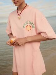 Pink Bali Graphic Print Beach T-Shirt - Image 5 of 9