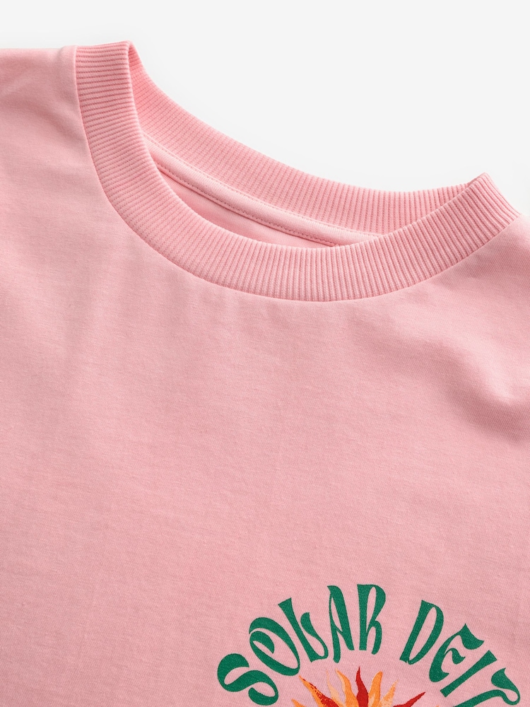 Pink Bali Graphic Print Beach T-Shirt - Image 8 of 9