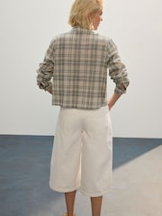 Ecru Longline Jort Denim Shorts - Image 4 of 8