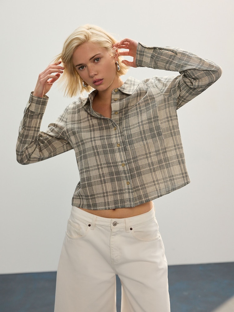 Ecru Longline Jort Denim Shorts - Image 5 of 8