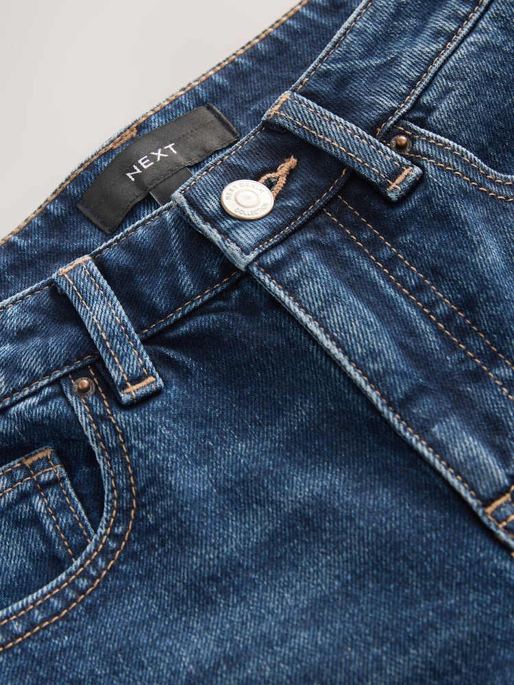 Inky Blue Knee Length Bermuda Denim Shorts - Image 2 of 3