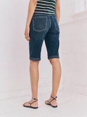 Inky Blue Knee Length Bermuda Denim Shorts - Image 5 of 10