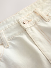 White Hourglass Denim 100% Cotton Shorts - Image 2 of 3