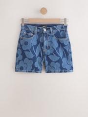 Floral Mom Comfort Stretch Denim Shorts - Image 6 of 8