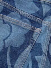Floral Mom Comfort Stretch Denim Shorts - Image 8 of 8