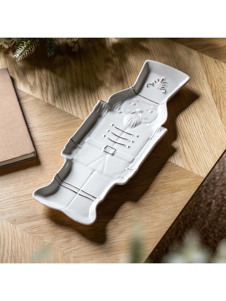 Gallery Home Pearly White & Gold Nutcracker Tray 360mm - Image 1 of 4