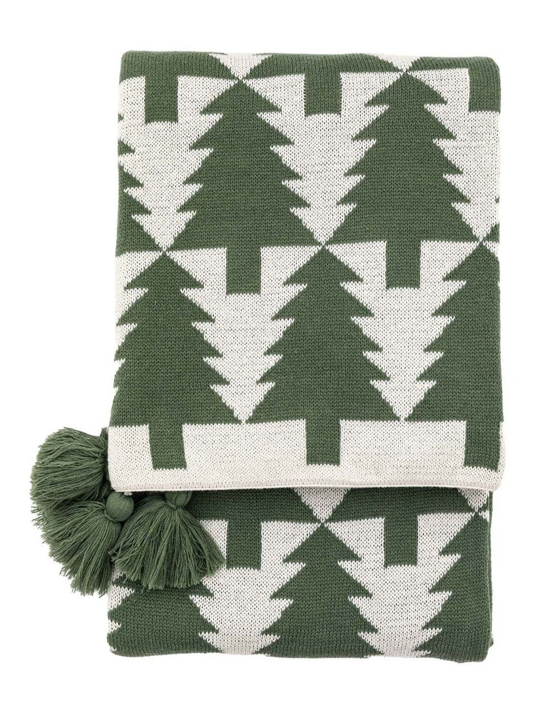 Gallery Home Green Natures Forest Knitted Tree Throw 1300x1700mm - Image 3 of 3