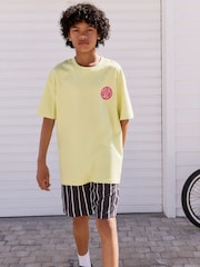 Yellow/Black Stripe Relaxed Fit Short Sleeve T-Shirt and Shorts Set (3-16yrs) - Image 1 of 10
