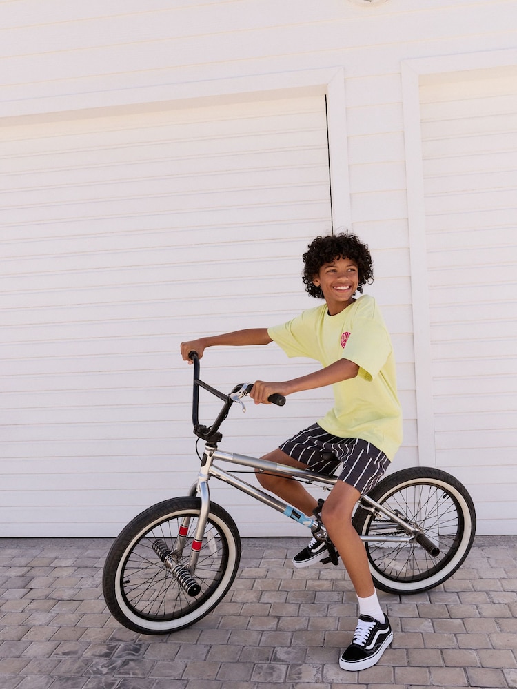 Yellow/Black Stripe Relaxed Fit Short Sleeve T-Shirt and Shorts Set (3-16yrs) - Image 4 of 13