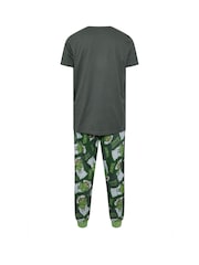 BadRhino Big & Tall green Grouch 100% Cotton Pyjama Set - Image 2 of 2