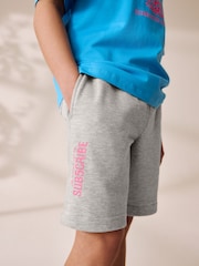 Blue/Grey Relaxed Fit Short Sleeve T-Shirt and Shorts Set (3-16yrs) - Image 7 of 8