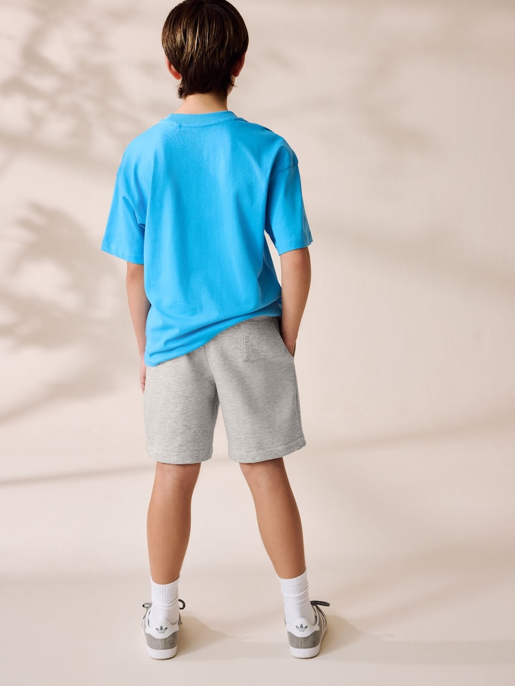 Blue/Grey Relaxed Fit Short Sleeve T-Shirt and Shorts Set (3-16yrs) - Image 8 of 8 Blue/Grey Relaxed Fit Short Sleeve T-Shirt and Shorts Set (3-16yrs) - Image 8 of 8