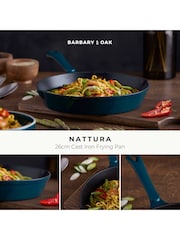 Barbary and Oak Teal 26cm Cast Iron Round Fry Pan - Image 2 of 9