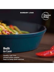 Barbary and Oak Teal 26cm Cast Iron Round Fry Pan - Image 3 of 9