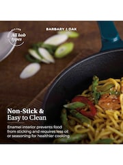 Barbary and Oak Teal 26cm Cast Iron Round Fry Pan - Image 4 of 9