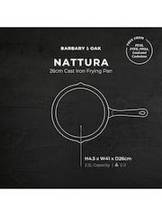Barbary and Oak Teal 26cm Cast Iron Round Fry Pan - Image 6 of 9