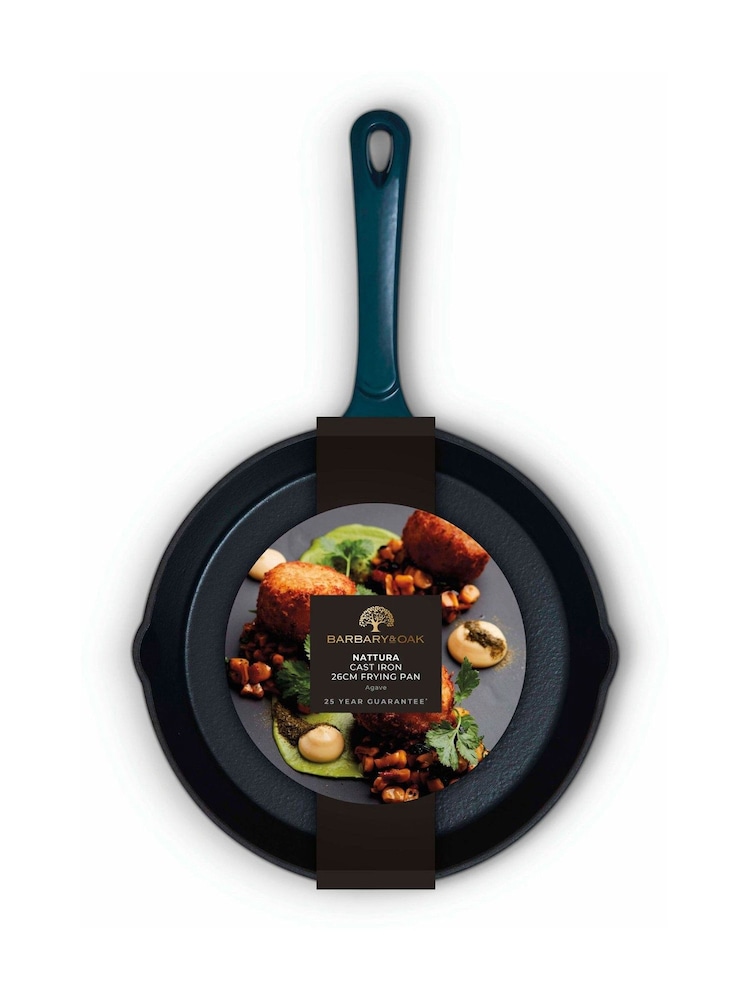 Barbary and Oak Teal 26cm Cast Iron Round Fry Pan - Image 9 of 9 Barbary and Oak Teal 26cm Cast Iron Round Fry Pan - Image 9 of 9