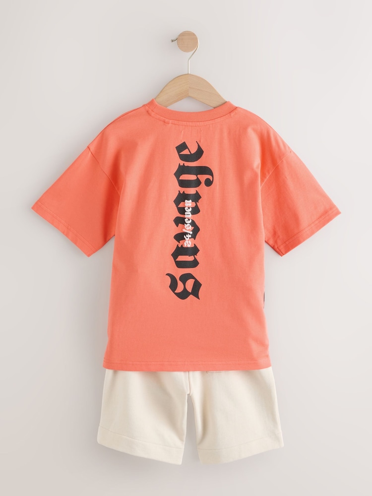Koralle/Ecru, Gorilla - T-Shirt und Shorts im Set in Relaxed Fit (3–16 J.) - Bild 2 von 5 Koralle/Ecru, Gorilla - T-Shirt und Shorts im Set in Relaxed Fit (3–16 J.) - Bild 2 von 5