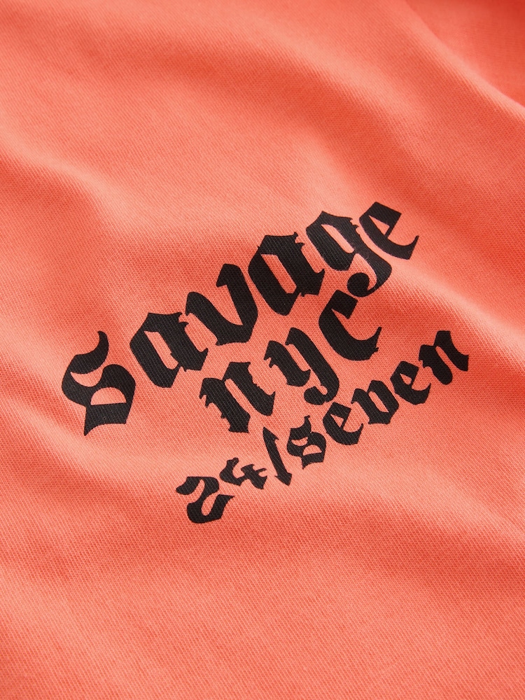 Coral/Ecru Gorilla Relaxed Fit Short Sleeve T-Shirt and Shorts Set (3-16yrs) - Image 7 of 7