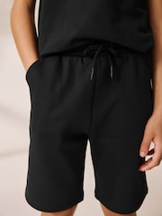 Noir - Ensemble polo à manches courtes et short à col géométrique (3-16ans) - Image 4 de 8