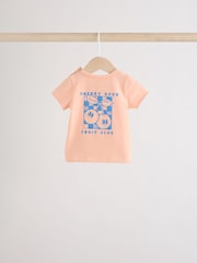 Purple/Yellow/Orange Baby Short Sleeve T-Shirt and Shorts Set 6 Piece - Image 11 of 17