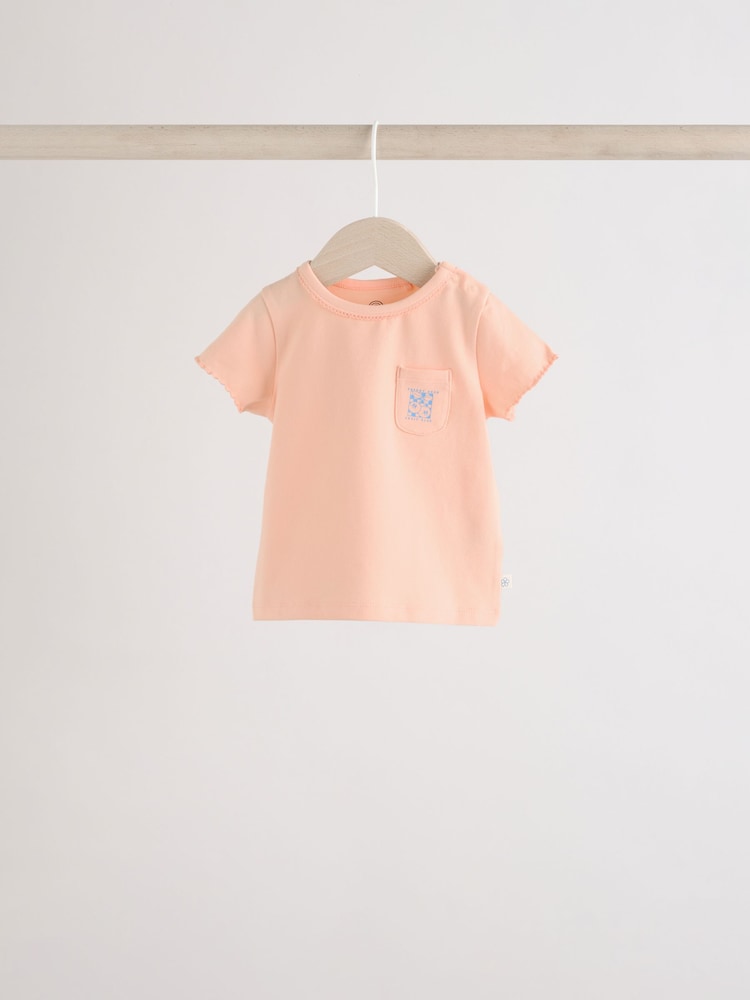 Purple/Yellow/Orange Baby Short Sleeve T-Shirt and Shorts Set 6 Piece - Image 5 of 17