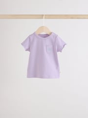 Purple/Yellow/Orange Baby Short Sleeve T-Shirt and Shorts Set 6 Piece - Image 7 of 17
