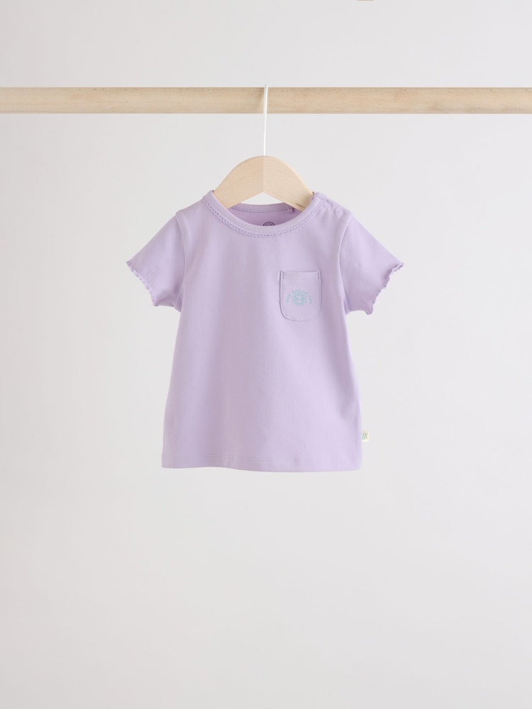 Purple/Yellow/Orange Baby Short Sleeve T-Shirt and Shorts Set 6 Piece - Image 7 of 17