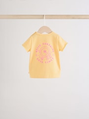 Purple/Yellow/Orange Baby Short Sleeve T-Shirt and Shorts Set 6 Piece - Image 9 of 17