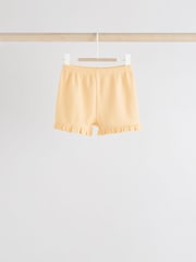Pastels bleu/jaune/vert/violet - Lot de 4 shorts bébé à ourlet à volants - Image 4 of 9